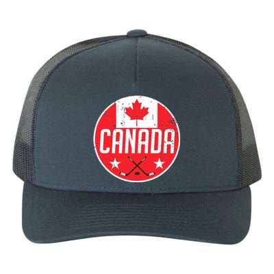 Canada Ice Hockey Flag Jersey Supporter Canadian Fan Gift Yupoong Adult 5-Panel Trucker Hat