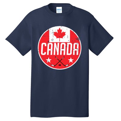 Canada Ice Hockey Flag Jersey Supporter Canadian Fan Gift Tall T-Shirt