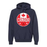 Canada Ice Hockey Flag Jersey Supporter Canadian Fan Gift Premium Hoodie