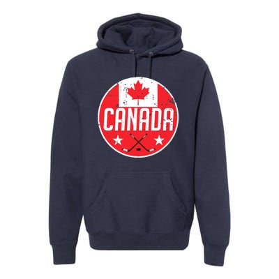 Canada Ice Hockey Flag Jersey Supporter Canadian Fan Gift Premium Hoodie