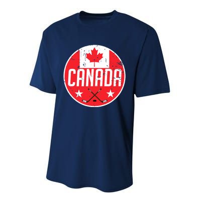 Canada Ice Hockey Flag Jersey Supporter Canadian Fan Gift Performance Sprint T-Shirt