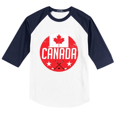 Canada Ice Hockey Flag Jersey Supporter Canadian Fan Gift Baseball Sleeve Shirt