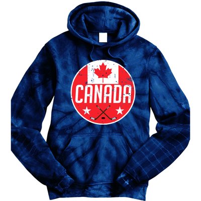 Canada Ice Hockey Flag Jersey Supporter Canadian Fan Gift Tie Dye Hoodie