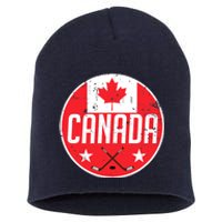 Canada Ice Hockey Flag Jersey Supporter Canadian Fan Gift Short Acrylic Beanie