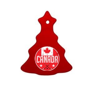 Canada Ice Hockey Flag Jersey Supporter Canadian Fan Gift Ceramic Tree Ornament