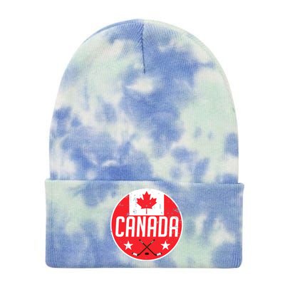 Canada Ice Hockey Flag Jersey Supporter Canadian Fan Gift Tie Dye 12in Knit Beanie