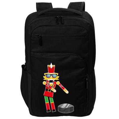 Christmas Ice Hockey Flossing Nutcracker Funny Gift Impact Tech Backpack