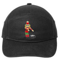 Christmas Ice Hockey Flossing Nutcracker Funny Gift 7-Panel Snapback Hat