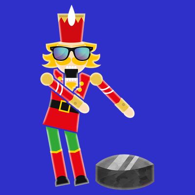 Christmas Ice Hockey Flossing Nutcracker Funny Gift T-Shirt