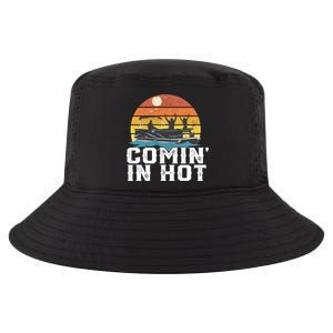 Comin In Hot Pontoon Boat Gif Funny Boating Lake Gift For Dad Gift Cool Comfort Performance Bucket Hat