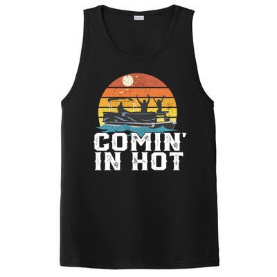 Comin In Hot Pontoon Boat Gif Funny Boating Lake Gift For Dad Gift PosiCharge Competitor Tank