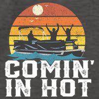 Comin In Hot Pontoon Boat Gif Funny Boating Lake Gift For Dad Gift Vector Backpack
