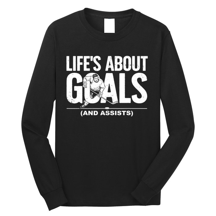 Cool Ice Hockey Lover Goalie Sports Gift Long Sleeve Shirt