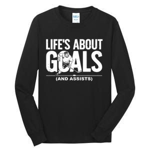 Cool Ice Hockey Lover Goalie Sports Gift Tall Long Sleeve T-Shirt