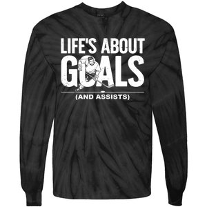 Cool Ice Hockey Lover Goalie Sports Gift Tie-Dye Long Sleeve Shirt