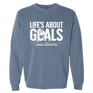 Cool Ice Hockey Lover Goalie Sports Gift Garment-Dyed Sweatshirt