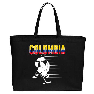 Colombia Ice Hockey Lovers Jersey Colombian Hockey Team Fans Cotton Canvas Jumbo Tote