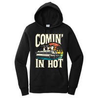 Comin In Hot Funny Pontoon Boat Pontooning Party Boat Women's Pullover Hoodie