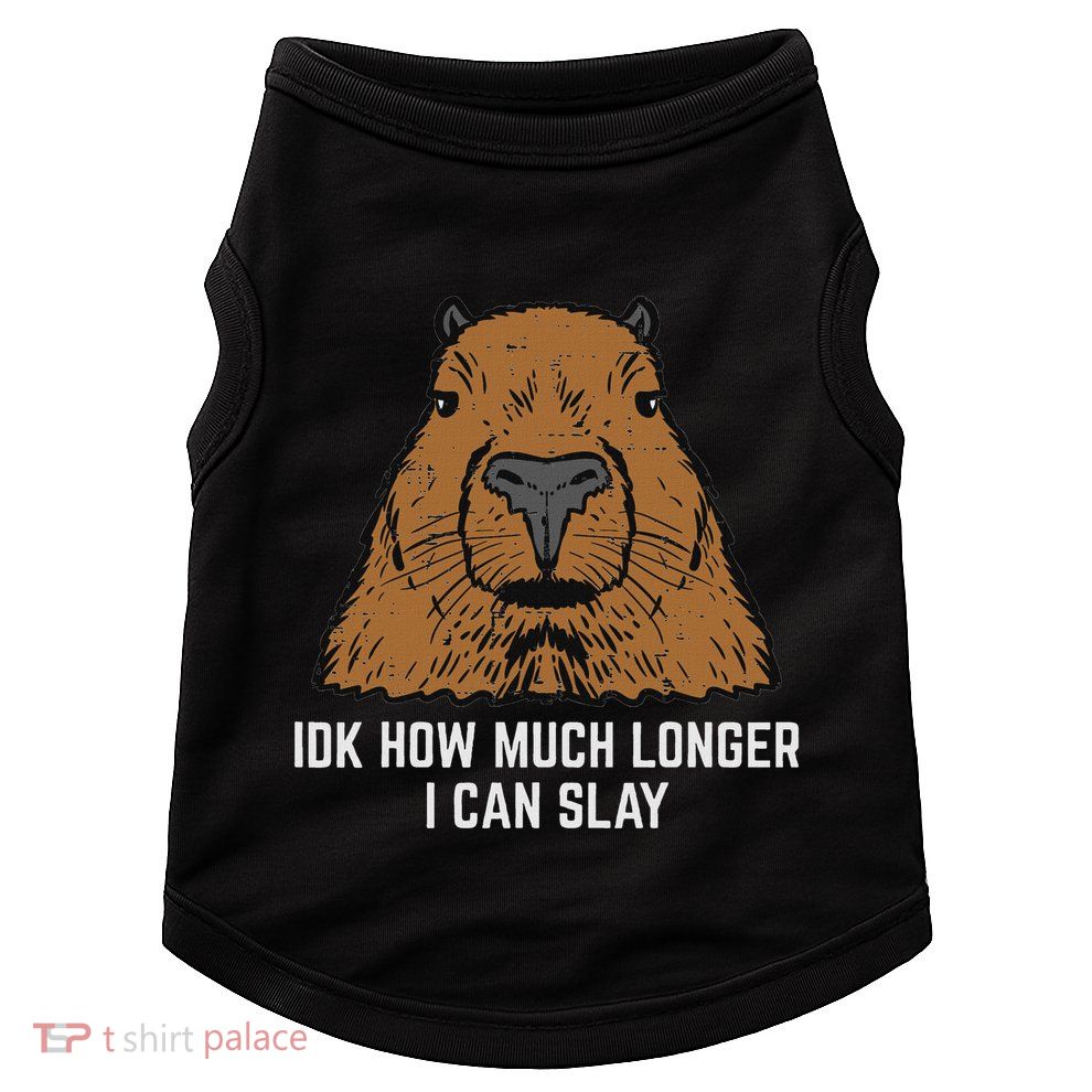 Capybara Idk How Much I Can Slay Capy Rodent Women Doggie Tank