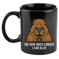 Capybara Idk How Much I Can Slay Capy Rodent Women 11oz C Handle Ceramic Mug