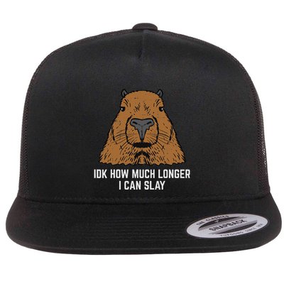 Capybara Idk How Much I Can Slay Capy Rodent Women Flatbill Hat