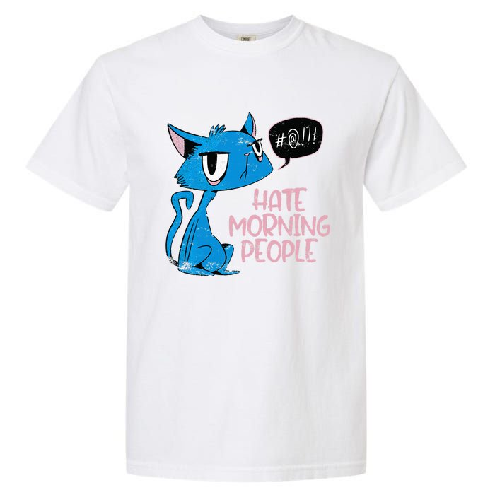 Cat. I Hate Morning People. Garment-Dyed Heavyweight T-Shirt