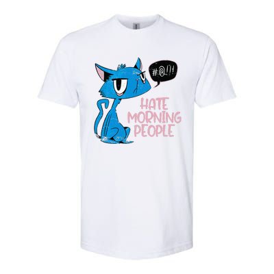 Cat. I Hate Morning People. Softstyle® CVC T-Shirt