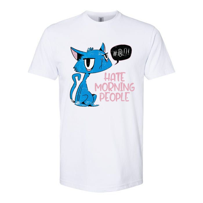 Cat. I Hate Morning People. Softstyle CVC T-Shirt