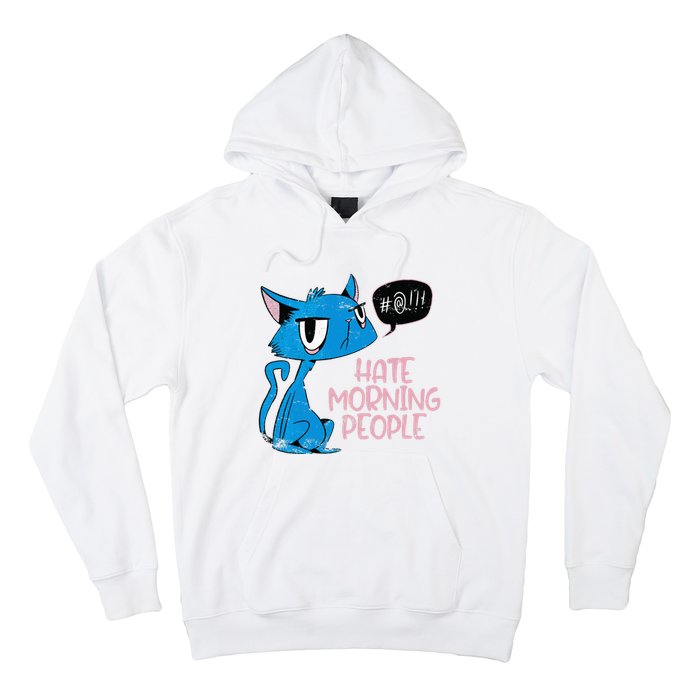 Cat. I Hate Morning People. Hoodie