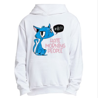 Cat. I Hate Morning People. Urban Pullover Hoodie