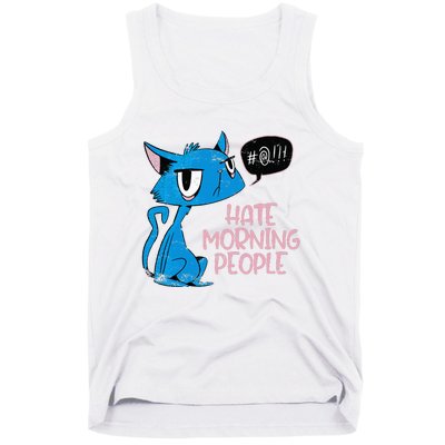 Cat. I Hate Morning People. Tank Top