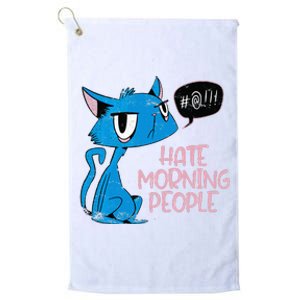 Cat. I Hate Morning People. Platinum Collection Golf Towel