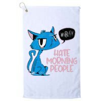 Cat. I Hate Morning People. Platinum Collection Golf Towel