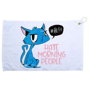 Cat. I Hate Morning People. Grommeted Golf Towel