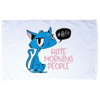 Cat. I Hate Morning People. Microfiber Hand Towel