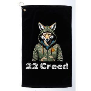 Coyote In Hood 22 Ting Platinum Collection Golf Towel