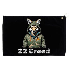 Coyote In Hood 22 Ting Grommeted Golf Towel