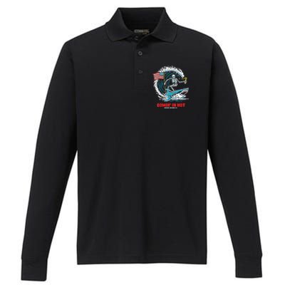 Comin In Hot Cove Surf Co Performance Long Sleeve Polo