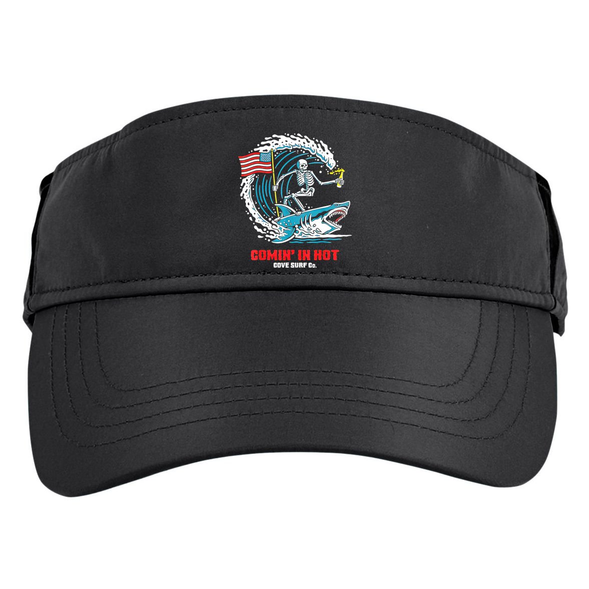 Comin In Hot Cove Surf Co Adult Drive Performance Visor