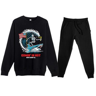 Comin In Hot Cove Surf Co Premium Crewneck Sweatsuit Set