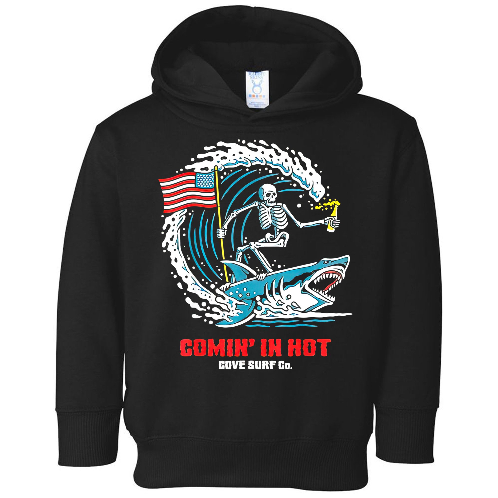 Comin In Hot Cove Surf Co Toddler Hoodie