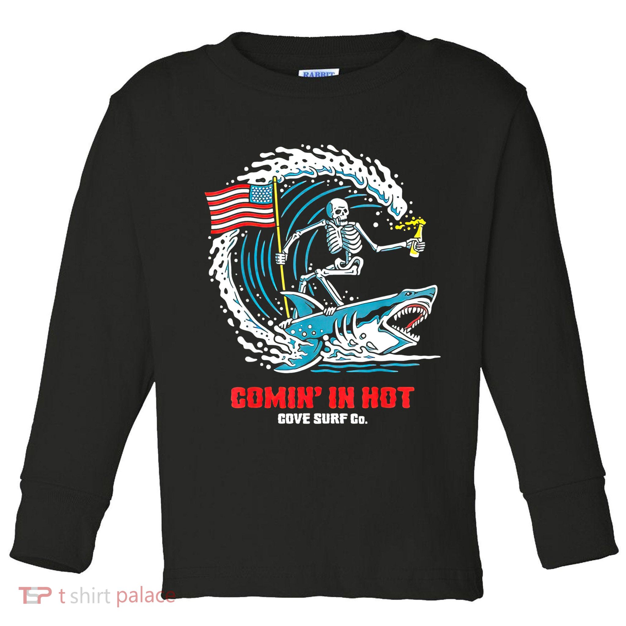 Comin In Hot Cove Surf Co Toddler Long Sleeve Shirt