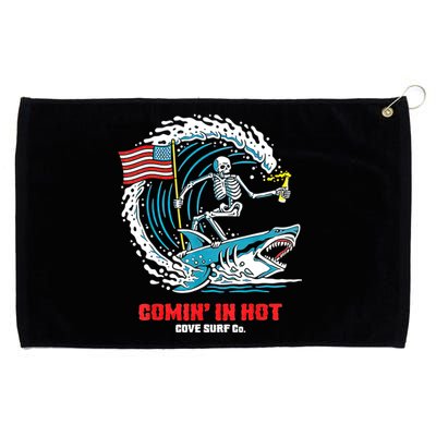 Comin In Hot Cove Surf Co Grommeted Golf Towel