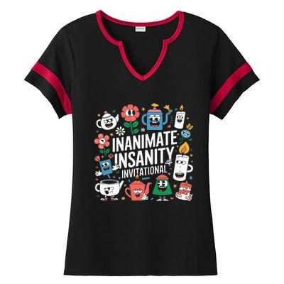 Creator Ink Inanimate Insanity Black And White Ladies Halftime Notch Neck Tee