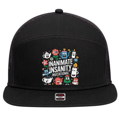 Creator Ink Inanimate Insanity Black And White 7 Panel Mesh Trucker Snapback Hat