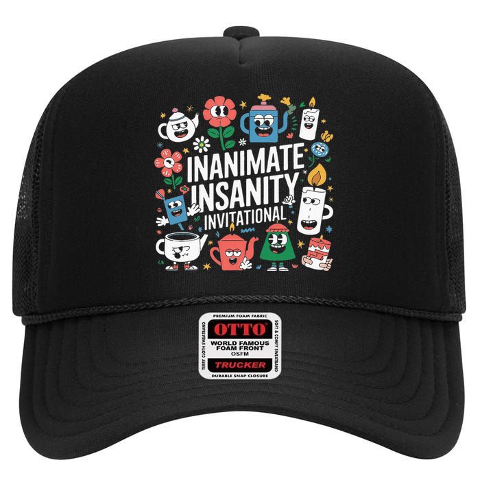 Creator Ink Inanimate Insanity Black And White High Crown Mesh Back Trucker Hat