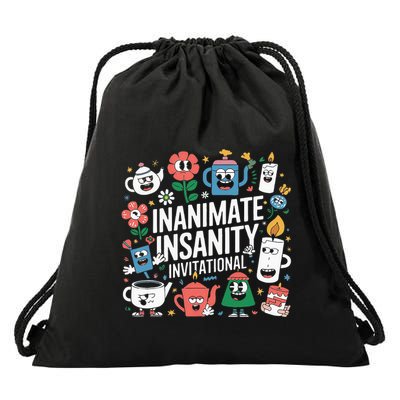 Creator Ink Inanimate Insanity Black And White Drawstring Bag