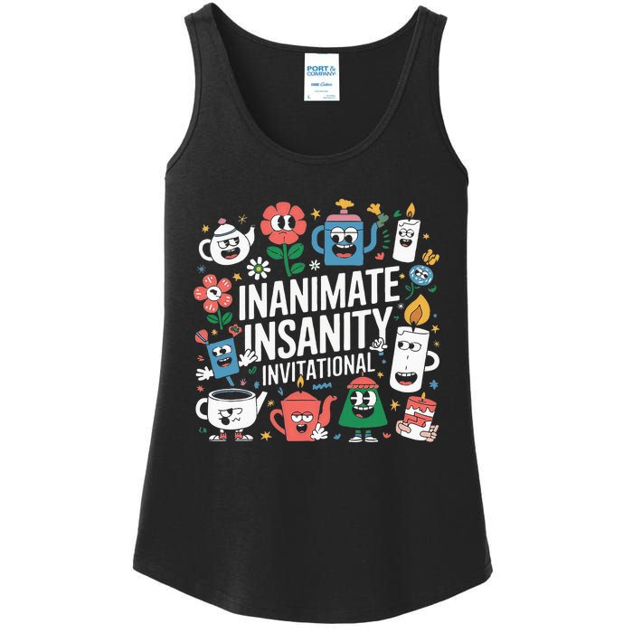 Creator Ink Inanimate Insanity Black And White Ladies Essential Tank