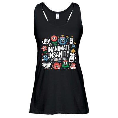 Creator Ink Inanimate Insanity Black And White Ladies Essential Flowy Tank