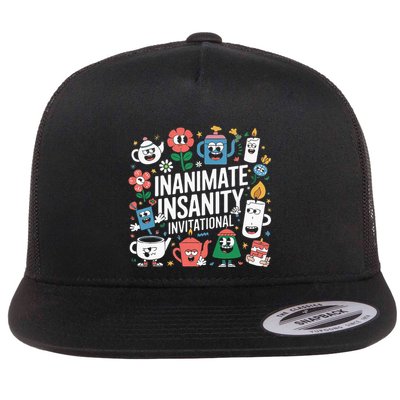 Creator Ink Inanimate Insanity Black And White Flat Bill Trucker Hat